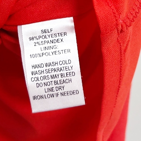 NWT Lulus Endlessly Endearing Scalloped Coral Red Mini Dress - Picture 7 of 7